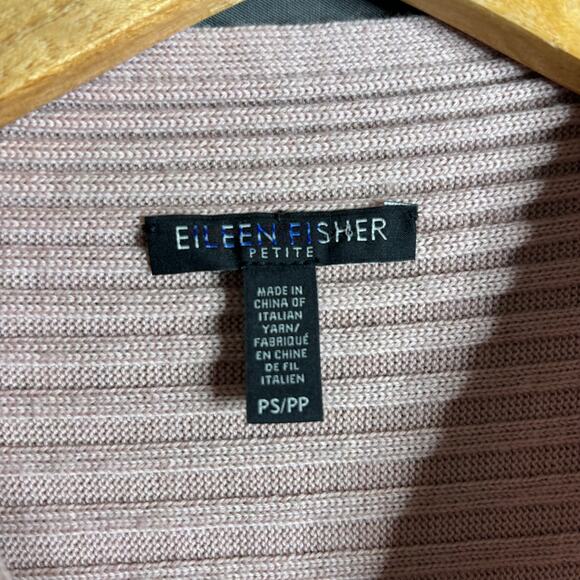 Eileen Fisher Ribbed Funnel Neck Sweater Pink Size PS - Picture 7 of 8